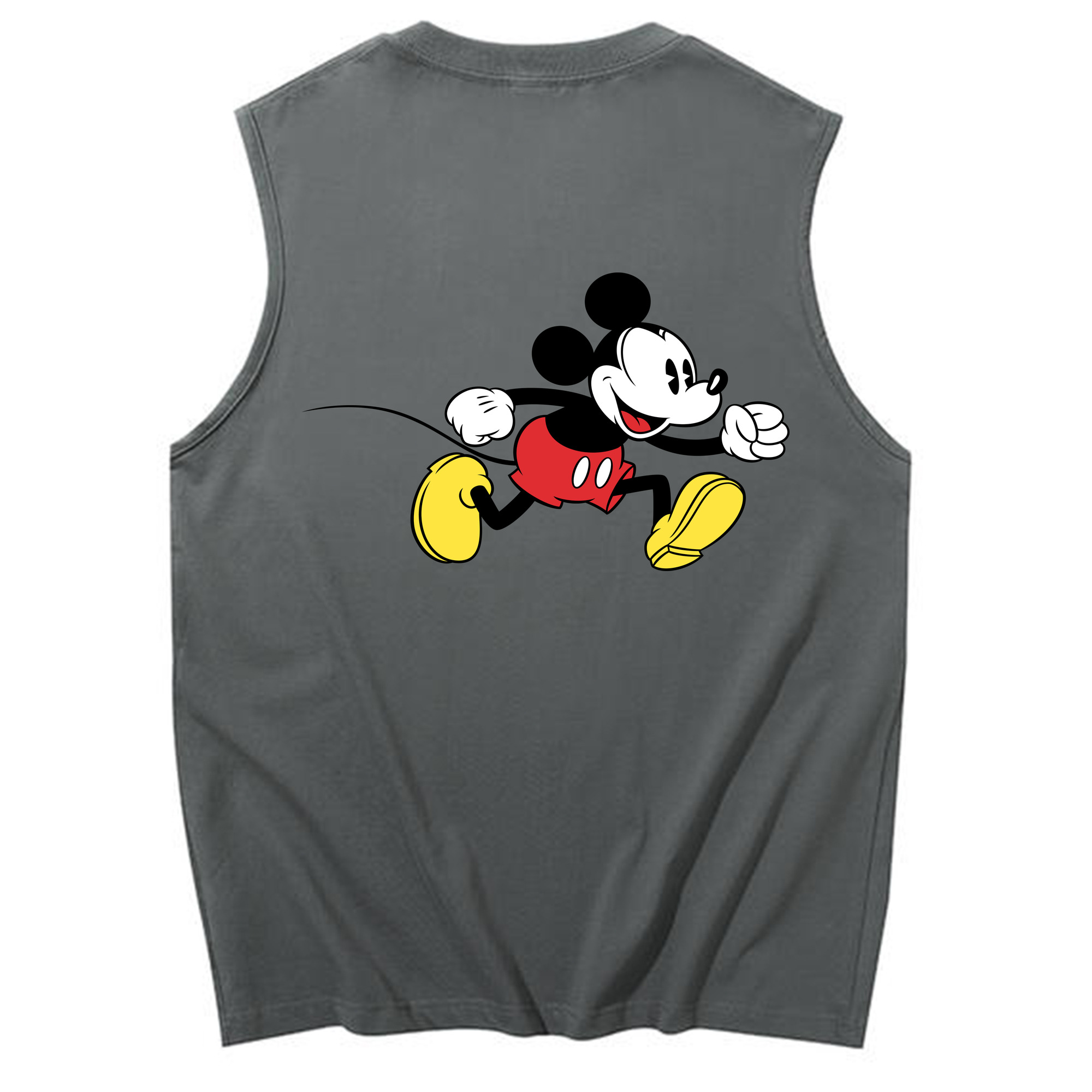 （画像用） ミッキーマウス Mickey Mouse コットン100％タンクトップ（背面プリント）